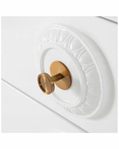 TOV Bovey White Lacquer Side Table Home Desks & Storage -TOV Shop 3050475086 RLLZ 3