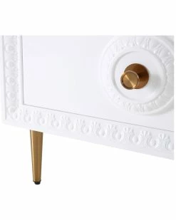 TOV Bovey White Lacquer Side Table Home Desks & Storage -TOV Shop 3050475086 RLLZ 5