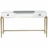 TOV Bajo White Lacquer Desk Home Desks & Storage