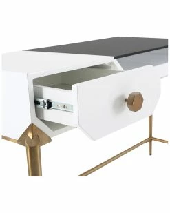 TOV Bajo White Lacquer Desk Home Desks & Storage -TOV Shop 3050475088 RLLZ 3