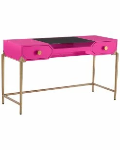 TOV Bajo Pink Lacquer Desk Home Desks & Storage