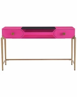 TOV Bajo Pink Lacquer Desk Home Desks & Storage -TOV Shop 3050475089 RLLZ 3
