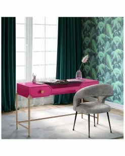 TOV Bajo Pink Lacquer Desk Home Desks & Storage -TOV Shop 3050475089 RLLZ 5