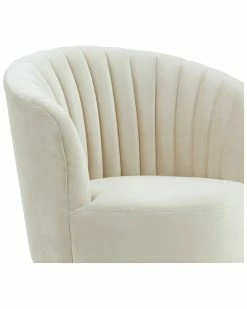 TOV Liana Cream Velvet Swivel Stool Home Dining Chairs & Stools -TOV Shop 3050475092 RLLZ 4
