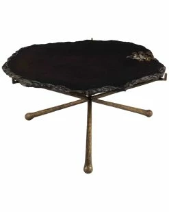 TOV Serra Black Stone Cocktail Table Home Coffee Tables