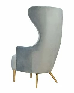 TOV Furniture Julia Grey Wingback Chair Home Accent Chairs -TOV Shop 3050475101 RLLZ 3
