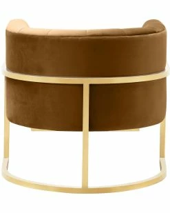 TOV Magnolia Cognac Velvet Chair Home Accent Chairs -TOV Shop 3050476685 RLLZ 3