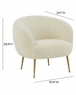 TOV Presley Faux Sheepskin Chair Home Accent Chairs -TOV Shop 3050476690 RLLZ 3