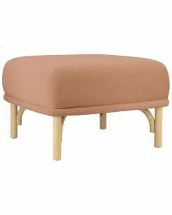 TOV Furniture Desiree Velvet Ottoman Home Ottomans & Poufs