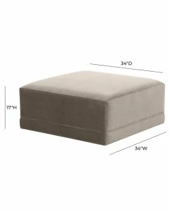 TOV Furniture Willow Velvet Ottoman Home Ottomans & Poufs -TOV Shop 3050518309 RLLZ 2