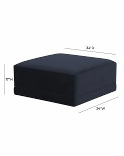 TOV Furniture Willow Velvet Ottoman Home Ottomans & Poufs -TOV Shop 3050518311 RLLZ 2