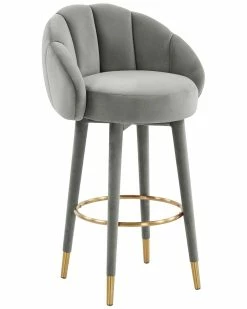 TOV Furniture Myla Swivel Bar Stool Home Dining Chairs & Stools