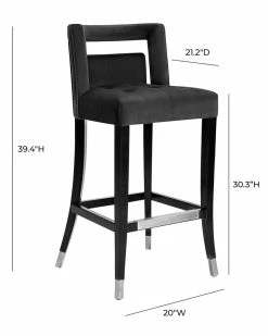 TOV Furniture Hart Velvet Bar Stool Home Dining Chairs & Stools -TOV Shop 3050518352 RLLZ 3
