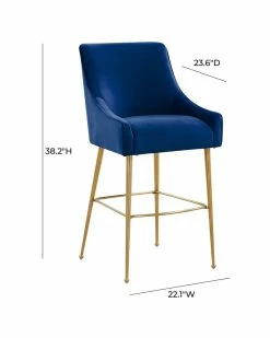 TOV Furniture Beatrix Velvet Counter Stool Home Dining Chairs & Stools -TOV Shop 3050518357 RLLZ 3
