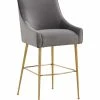 TOV Furniture Beatrix Velvet Counter Stool Home Dining Chairs & Stools