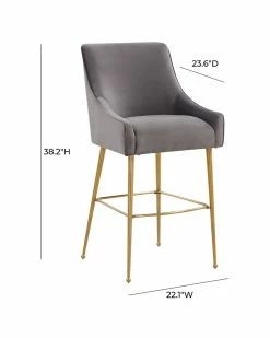 TOV Furniture Beatrix Velvet Counter Stool Home Dining Chairs & Stools -TOV Shop 3050518360 RLLZ 3