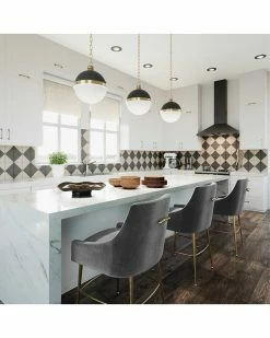 TOV Furniture Beatrix Velvet Bar Stool Home Dining Chairs & Stools -TOV Shop 3050518361 RLLZ 2