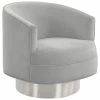 TOV Furniture Stella Velvet Swivel Chair Home Accent Chairs