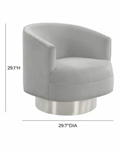 TOV Furniture Stella Velvet Swivel Chair Home Accent Chairs -TOV Shop 3050518372 RLLZ 3