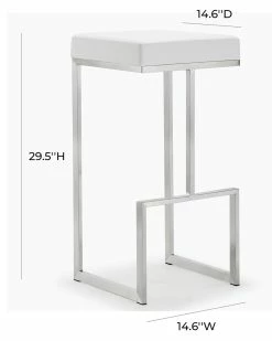 TOV Furniture Set Of 2 Ferrara Bar Stools Home Dining Chairs & Stools -TOV Shop 3050518373 RLLZ 2