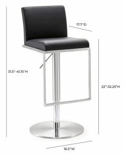 TOV Furniture Amalfi Adjustable Bar Stool Home Dining Chairs & Stools -TOV Shop 3050518380 RLLZ 2