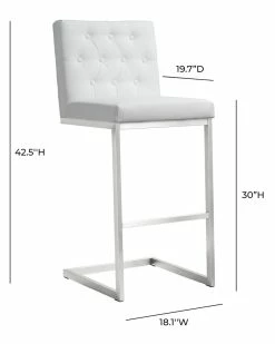 TOV Furniture Set Of 2 Helsinki Bar Stools Home Dining Chairs & Stools -TOV Shop 3050518399 RLLZ 2