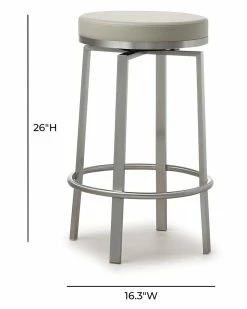 TOV Furniture Set Of 2 Pratt Swivel Counter Stools Home Dining Chairs & Stools -TOV Shop 3050518419 RLLZ 2