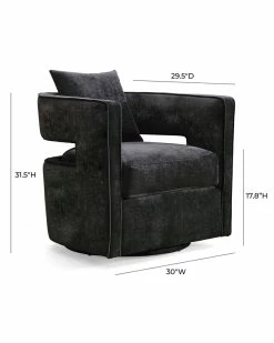TOV Furniture Kennedy Velvet Swivel Chair Home Accent Chairs -TOV Shop 3050518424 RLLZ 3