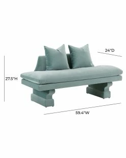 TOV Furniture Hyde Velvet Pedestal Sofa Home Sofas & Sectionals -TOV Shop 3050518425 RLLZ 3