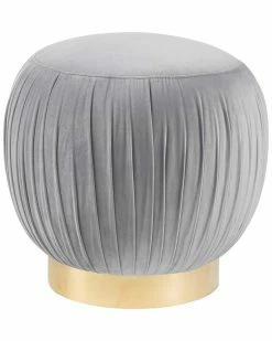 TOV Furniture Tulip Velvet Ottoman Home Ottomans & Poufs