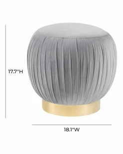 TOV Furniture Tulip Velvet Ottoman Home Ottomans & Poufs -TOV Shop 3050518428 RLLZ 3