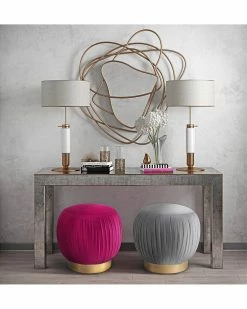 TOV Furniture Tulip Velvet Ottoman Home Ottomans & Poufs -TOV Shop 3050518429 RLLZ 2