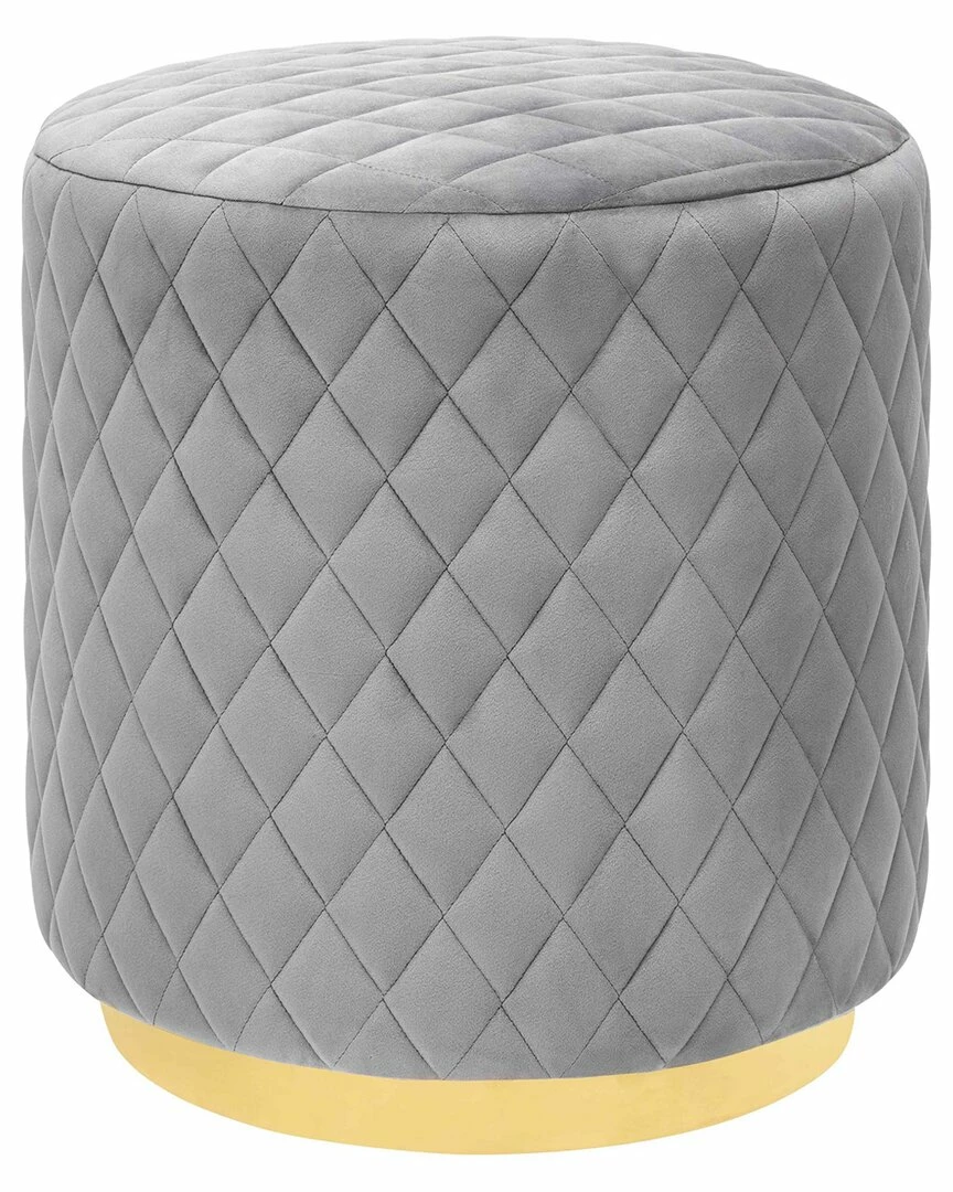 TOV Furniture Abir Velvet Ottoman Home Ottomans & Poufs 1 TOV Furniture Abir Velvet Ottoman Home Ottomans & Poufs