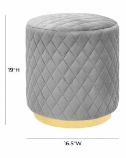 TOV Furniture Abir Velvet Ottoman Home Ottomans & Poufs 5 TOV Furniture Abir Velvet Ottoman Home Ottomans & Poufs -TOV Shop 3050518431 RLLZ 3