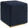 TOV Furniture Kent Velvet Ottoman Home Ottomans & Poufs