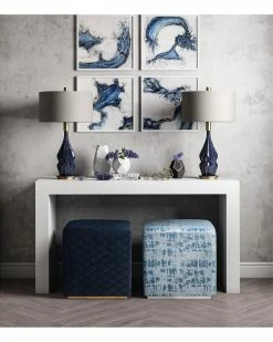 TOV Furniture Kent Velvet Ottoman Home Ottomans & Poufs -TOV Shop 3050518432 RLLZ 2