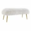 TOV Furniture Churra Sheepskin Bench Home Accent Chairs