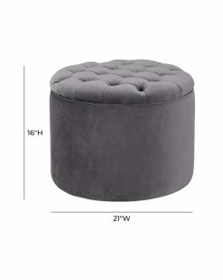 TOV Furniture Queen Velvet Storage Ottoman Home Ottomans & Poufs -TOV Shop 3050518444 RLLZ 3