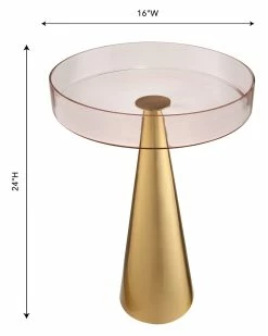 TOV Furniture Alo Large Glass Side Table Home End & Side Tables -TOV Shop 3050518449 RLLZ 3