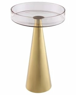 TOV Furniture Alo Small Glass Side Table Home End & Side Tables