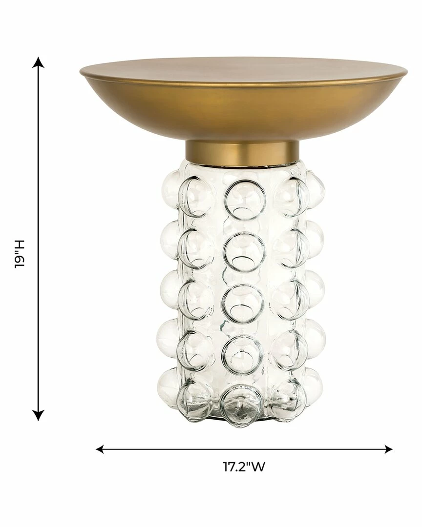 TOV Furniture Bubble Glass Side Table Home End & Side Tables 3 TOV Furniture Bubble Glass Side Table Home End & Side Tables - Image 3
