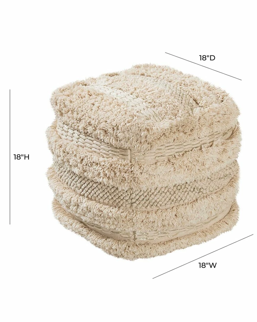 TOV Furniture Yorba Pouf Home Ottomans & Poufs 2 TOV Furniture Yorba Pouf Home Ottomans & Poufs - Image 2