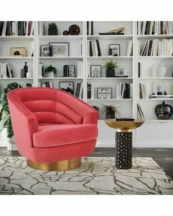 TOV Furniture Canyon Velvet Swivel Chair Home Accent Chairs -TOV Shop 3050518960 RLLZ 2