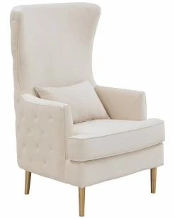 TOV Furniture Alina Tall Tufted Back Chair Home Accent Chairs