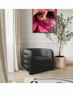 TOV Furniture Curves Velvet Lounge Chair Home Accent Chairs -TOV Shop 3050518964 RLLZ 2