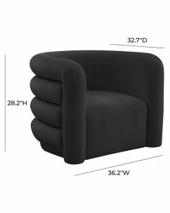TOV Furniture Curves Velvet Lounge Chair Home Accent Chairs -TOV Shop 3050518964 RLLZ 5