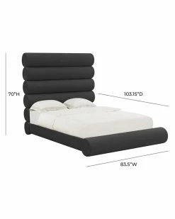 TOV Furniture Durwin Velvet Bed Home Beds & Headboards