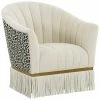 TOV Furniture Enid Velvet Swivel Chair Home Accent Chairs