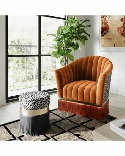 TOV Enid Velvet Swivel Chair Home Accent Chairs -TOV Shop 3050518980 RLLZ 2