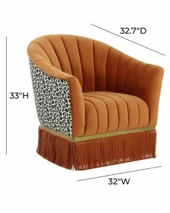 TOV Enid Velvet Swivel Chair Home Accent Chairs -TOV Shop 3050518980 RLLZ 5